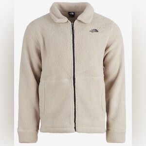 The North Face Men's Peak Beige Fleece Jacket Zip Sherpa Small #70